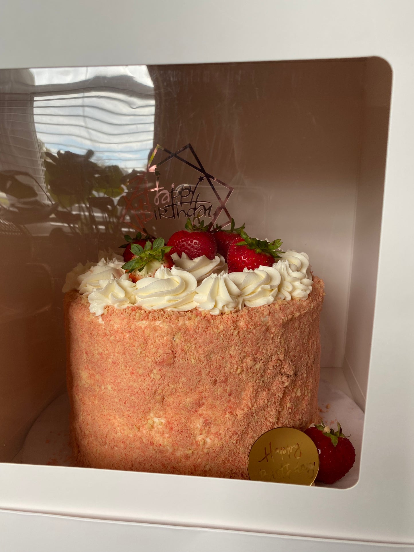 Strawberry Crunch Cake