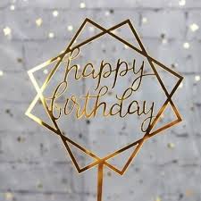 Happy Birthday Acrylic cake topper