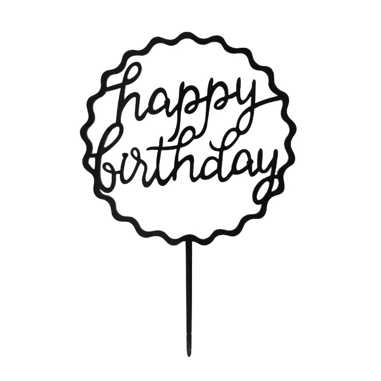 Happy Birthday Acrylic cake topper