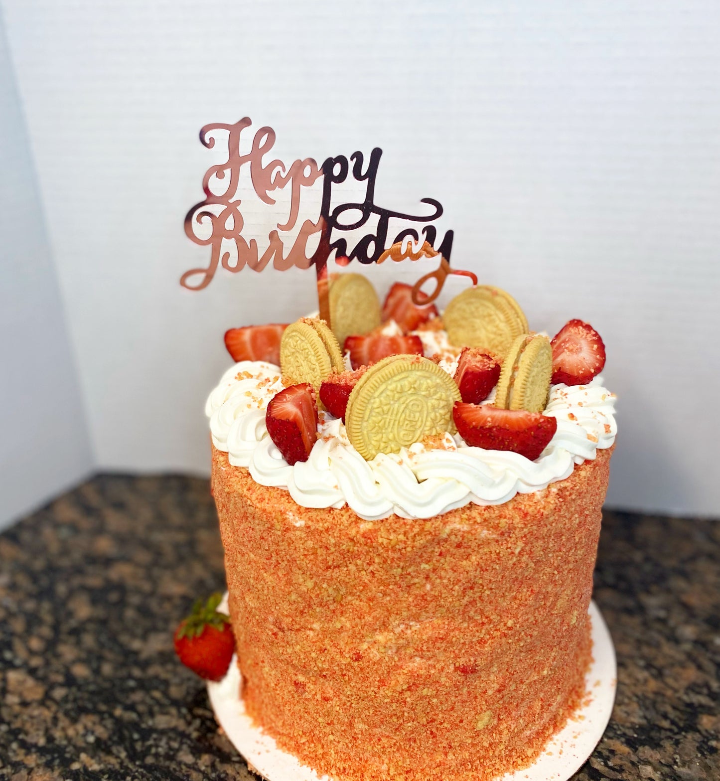 Strawberry Crunch Cake