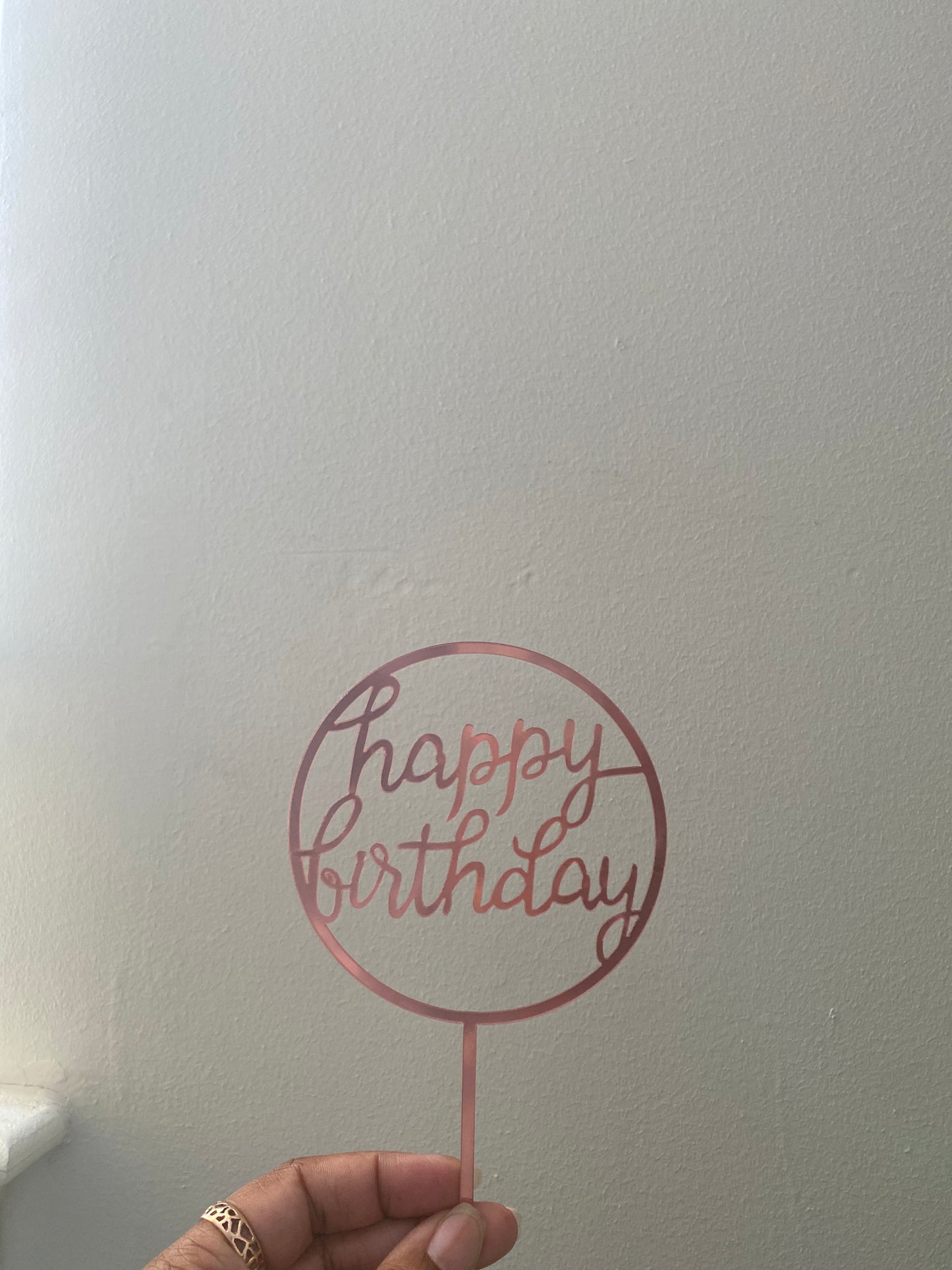 Happy Birthday Acrylic cake topper