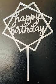 Happy Birthday Acrylic cake topper