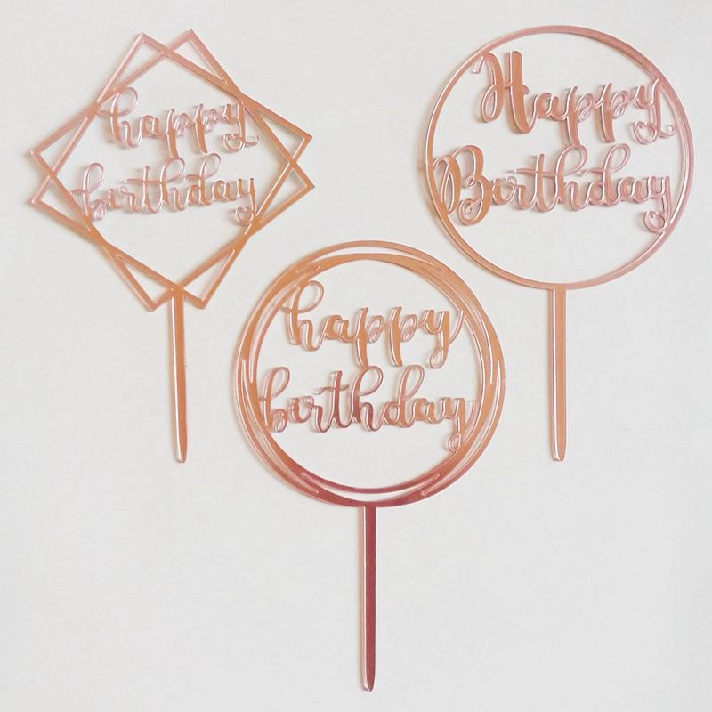 Happy Birthday Acrylic cake topper